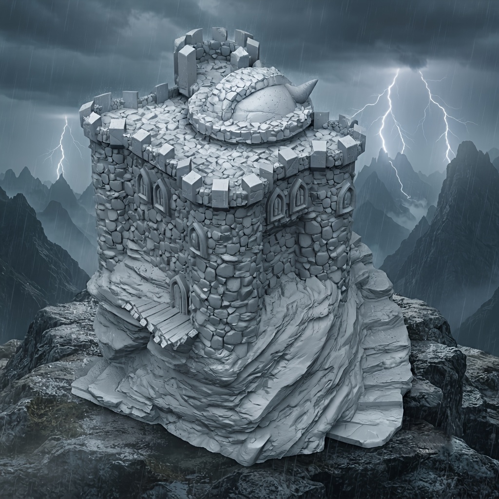 5pcs Modular Skull Castle Sets for Tabletop Games